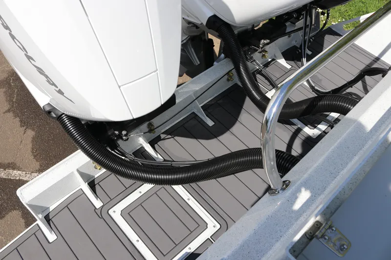 Slide: The Image of KingFisher 3425 GFX Offshore 2026 boat engine area with sleek design and modern fittings. - 35