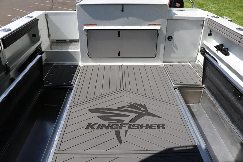 Slide: The Image of Interior view of 2026 KingFisher 3425 GFX Offshore boat deck. - 29