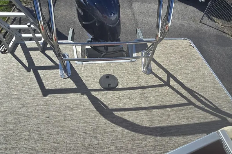 Slide: The Image of Rear deck of 2025 Godfrey Sweetwater 2286 SB pontoon boat with Yamaha engine. - 3