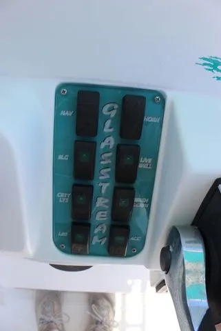 Slide: The Image of Control panel of a 2018 Glasstream 240 CCX boat. - 24