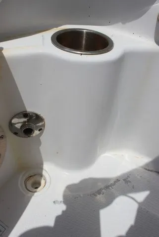 Slide: The Image of Close-up of a 2018 Glasstream 240 CCX boat component. - 29