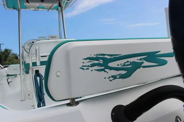 Slide: The Image of Close-up of a 2018 Glasstream 240 CCX boat interior. - 48