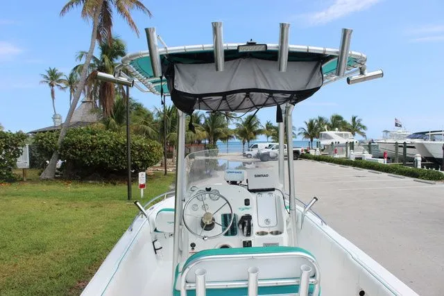 Slide: The Image of 2018 Glasstream 240 CCX boat at tropical marina. - 49