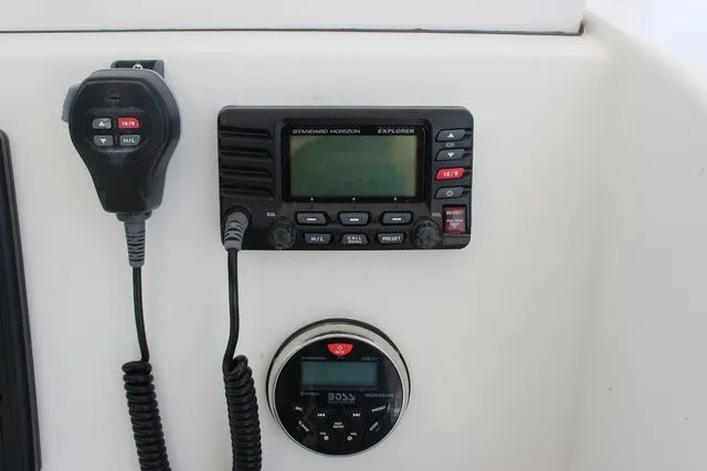 Slide: The Image of Radio and controls on Twin Vee OceanCat 260 TE, 2017 model. - 22