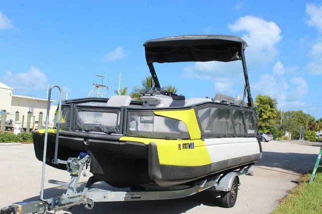 The Image of 2023 Sea-Doo Switch Cruise 21 on trailer, sunny day. - 1