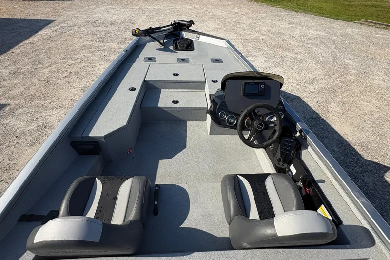 Slide: The Image of 2026 Vexus AVX181 boat interior with dual seats and steering console. - 8