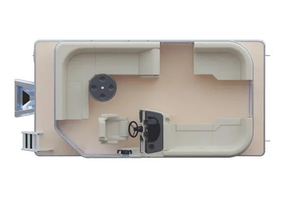 Slide: The Image of Manufacturer Provided Image: Top view of 2026 Godfrey EX 1680 CX pontoon boat interior layout. - 3