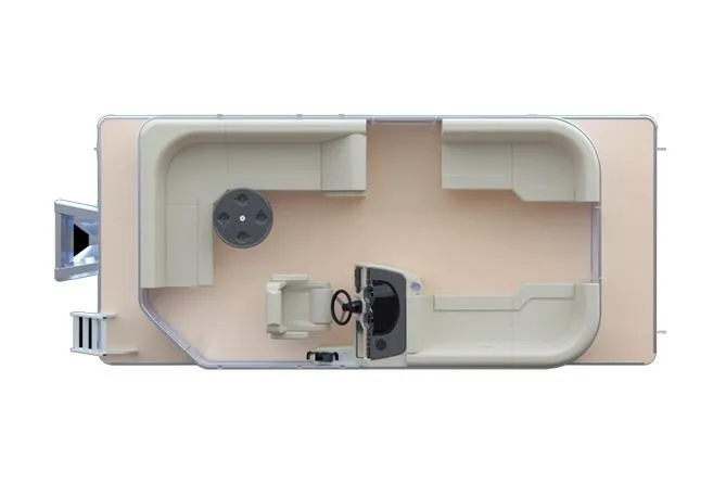 Slide: The Image of Manufacturer Provided Image: Top view of 2026 Godfrey EX 1880 CX pontoon boat layout with seating and helm. - 3