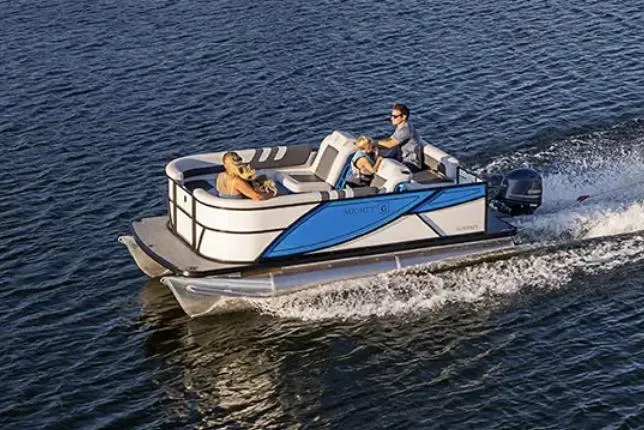 Slide: The Image of Manufacturer Provided Image: Top view of 2026 Godfrey Mighty G 1476 C pontoon boat layout. - 4