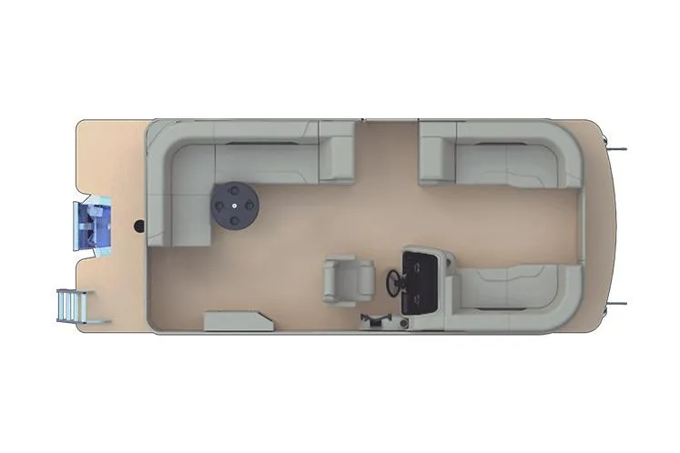Slide: The Image of Manufacturer Provided Image: Top view of 2026 Godfrey Sweetwater Cruise pontoon boat layout. - 2