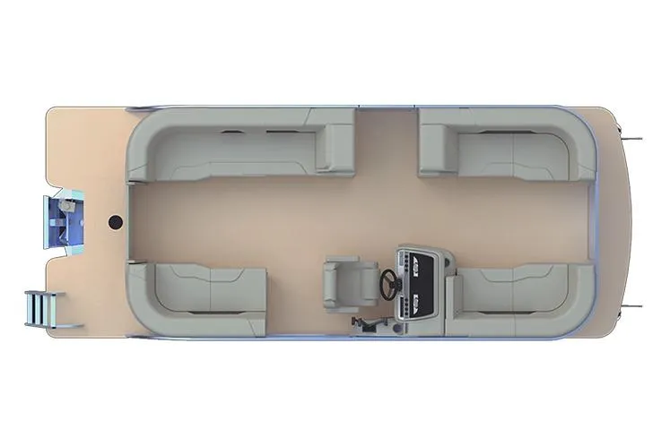 Slide: The Image of Manufacturer Provided Image: Top view of 2026 Godfrey Sweetwater 2086 SB pontoon boat layout. - 2