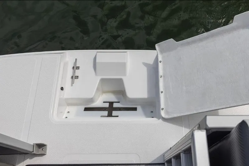 Slide: The Image of Manufacturer Provided Image: 2026 Hurricane FunDeck 2260 RE OB boat deck with seating and water view. - 3