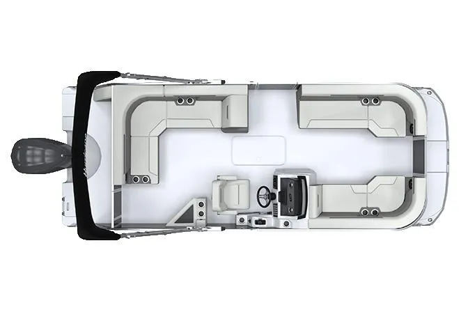 Slide: The Image of Manufacturer Provided Image: Top view of 2026 Hurricane FunDeck 2260 RE OB boat layout, featuring spacious seating. - 5