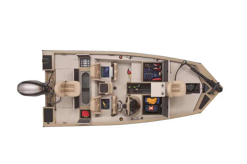 Slide: The Image of Manufacturer Provided Image: 2022 G3 Sportsman 1710 fishing boat interior layout, top view. - 6