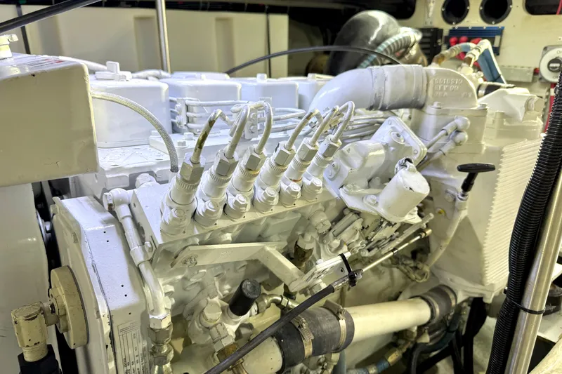 Slide: The Image of Engine room of a 1999 Carver 450 Voyager Pilothouse yacht. - 62
