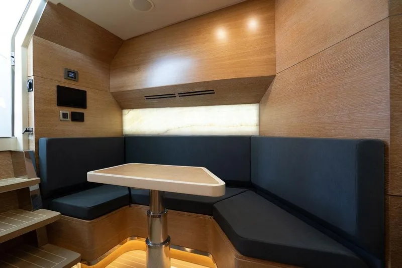 Slide: The Image of Luxurious interior of 2020 Scout 530 LXF yacht with elegant seating and modern design. - 117