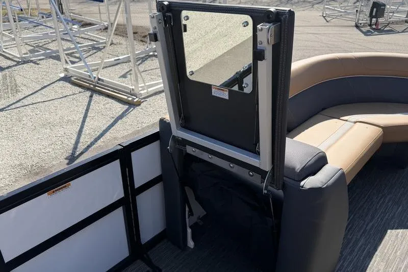 Slide: The Image of 2026 Viaggio x22u boat interior with seating and storage compartment. - 14