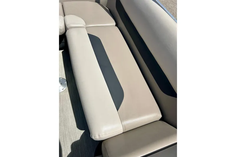 Slide: The Image of 2019 Princecraft Vectra 21 boat seat with beige and black upholstery. - 33