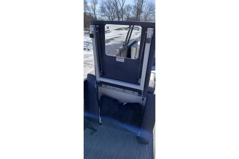 Slide: The Image of 2026 Viaggio X22S boat interior with foldable seat and storage compartment. - 15