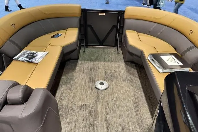 Slide: The Image of Luxurious Viaggio Z22U 2026 boat interior with plush seating and modern design. - 13