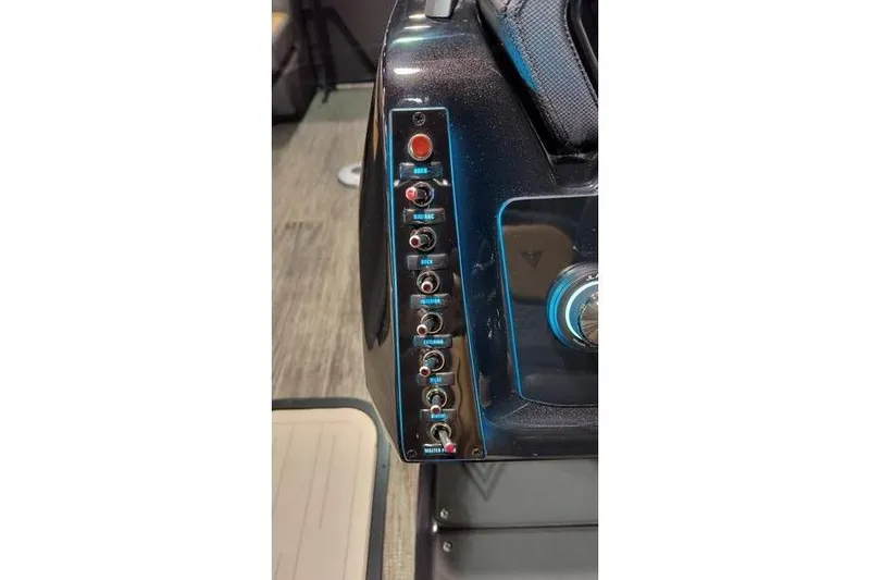 Slide: The Image of Control panel of Viaggio Z22U 2026 with multiple switches and buttons. - 7