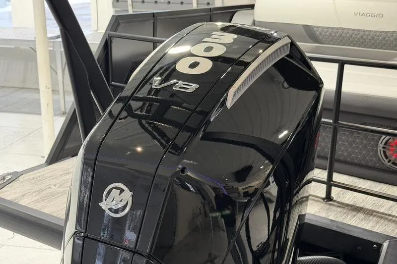 Slide: The Image of Powerful Viaggio Z22S 2026 boat engine, 300 V8, sleek black design. - 6