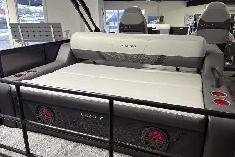 Slide: The Image of Luxurious Viaggio Z22S 2026 boat interior with plush seating and modern design. - 7