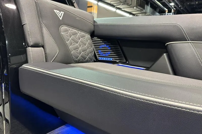 Slide: The Image of Luxurious interior of 2026 Viaggio Diamante UWA with sleek leather seating and ambient lighting. - 11