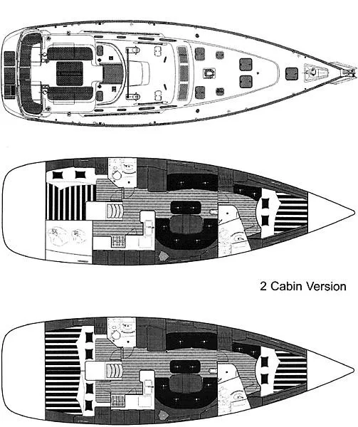 Slide: The Image of Mast and rigging of a 2001 Beneteau Oceanis 473 sailboat under cloudy skies. - 10