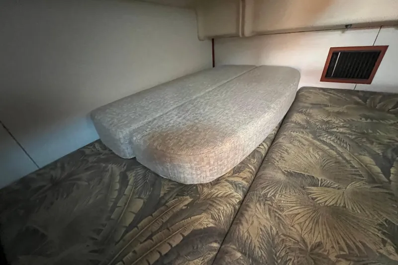 Slide: The Image of Interior of 2001 Beneteau Oceanis 473 with propane fume detector and wooden vent. - 73