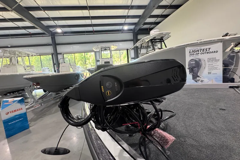 Slide: The Image of Manufacturer Provided Image: 2026 Skeeter FXR21 FLEX boat with open storage compartment, showcasing interior design. - 16