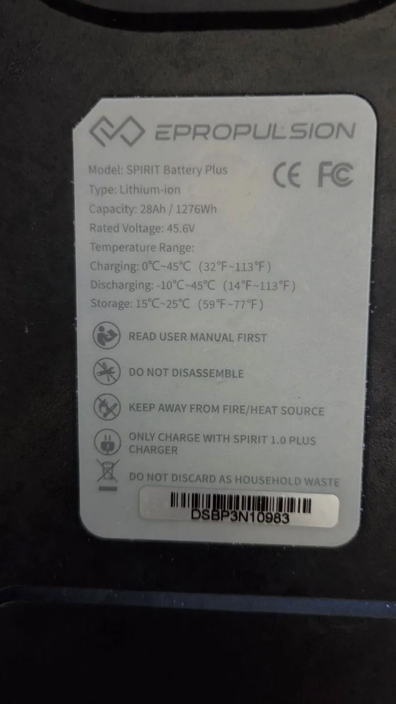 Slide: The Image of Lithium-ion battery label with specifications and safety instructions. - 14