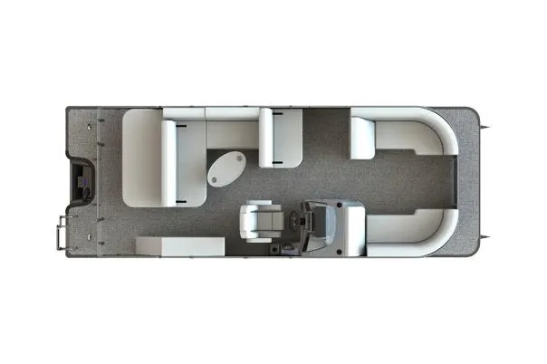 Slide: The Image of Manufacturer Provided Image: 2022 Starcraft CX 23 Q pontoon boat interior layout, top view. - 10