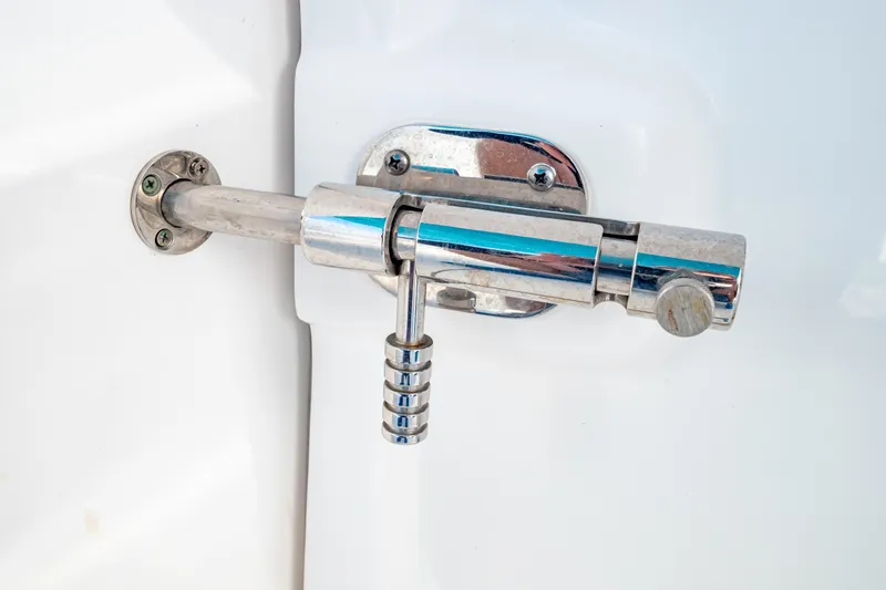 Slide: The Image of Chrome latch on 2018 Intrepid 475 Sport Yacht door. - 33