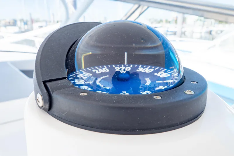 Slide: The Image of Close-up of a compass on a 2018 Intrepid 475 Sport Yacht. - 94