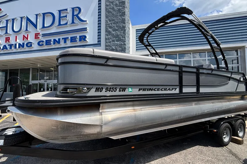 The Image of 2023 Princecraft Quorum 25 RL pontoon boat at Thunder Marine Boating Center. - 1