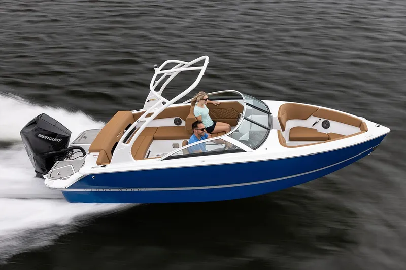 The Image of Manufacturer Provided Image: 2025 Four Winns H1 OB boat cruising on water, featuring sleek design and powerful outboard motor. - 0
