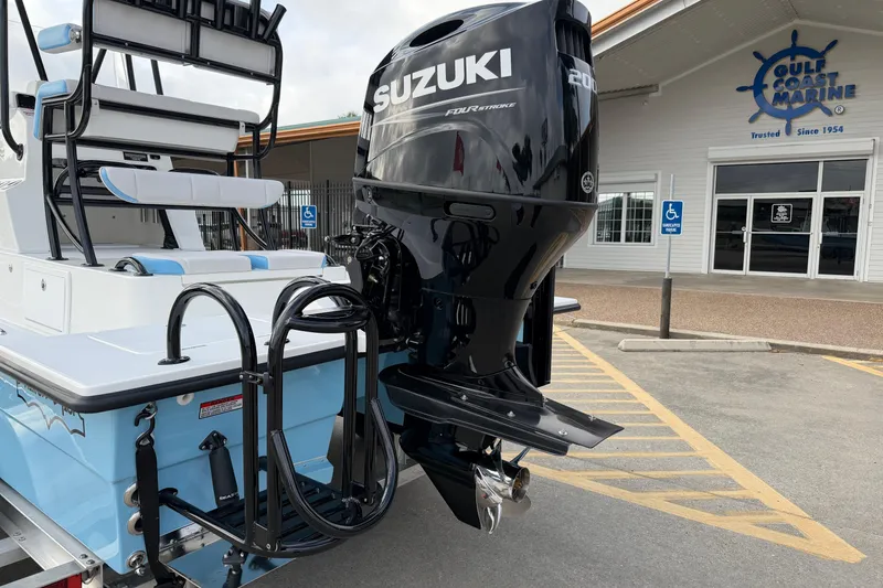 Slide: The Image of Shallow Sport 22 Sport 2026 boat with Suzuki engine at Gulf Coast Marine. - 4