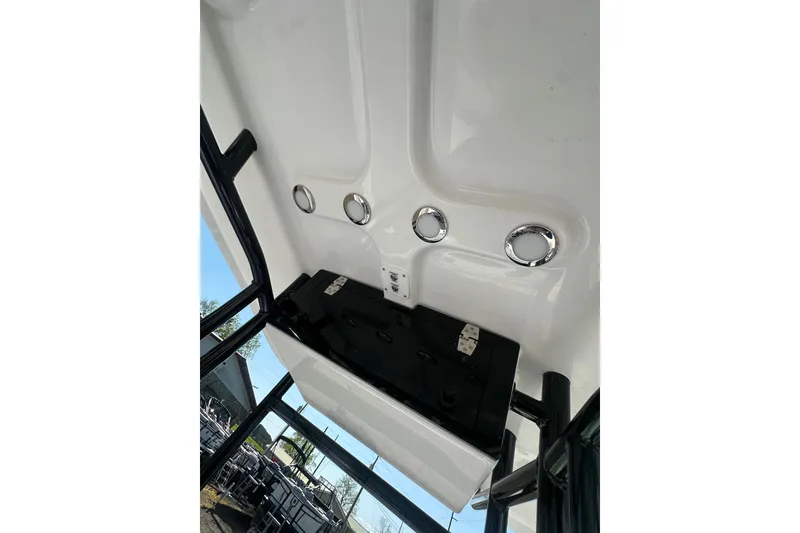 Slide: The Image of Interior view of 2026 Action Craft 22 Bay boat, featuring sleek design and chrome accents. - 29