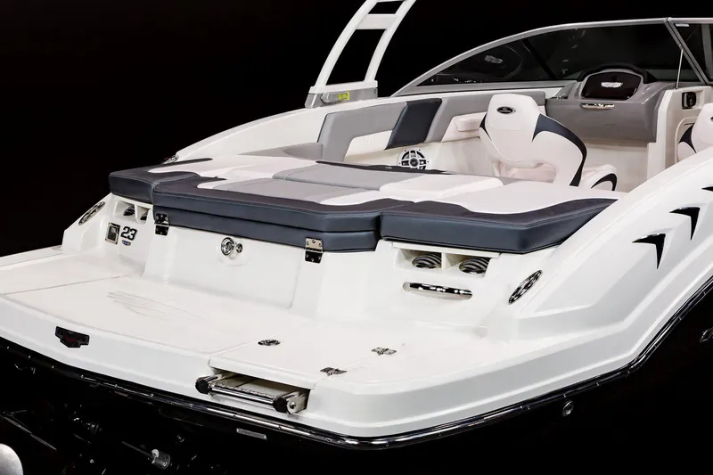Slide: The Image of Manufacturer Provided Image: 2023 Chaparral 23 SSi boat, rear view with seating and swim platform. - 13