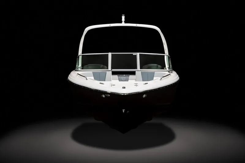 Slide: The Image of Manufacturer Provided Image: 2023 Chaparral 23 SSi boat front view in dark background. - 18