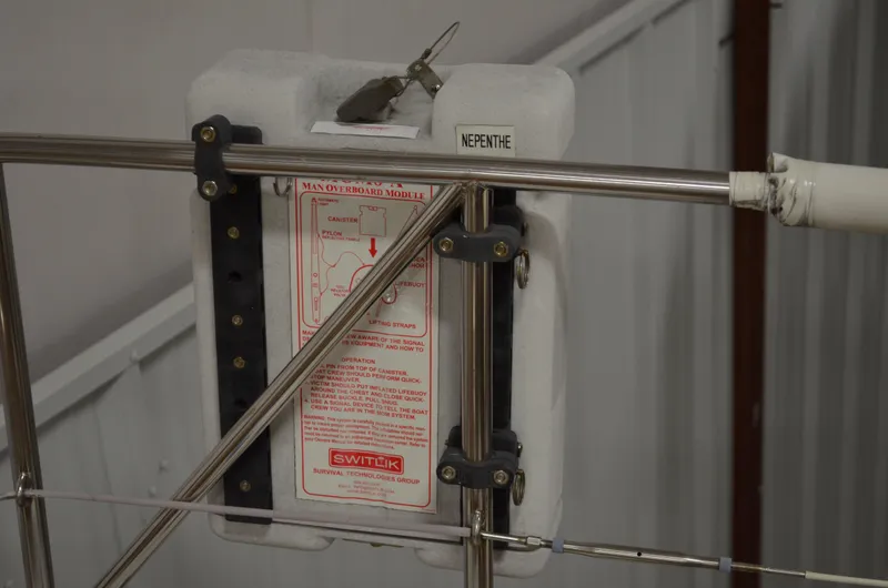 Slide: The Image of Safety equipment on Hinckley Bermuda 40 sailboat, year 1963. - 31