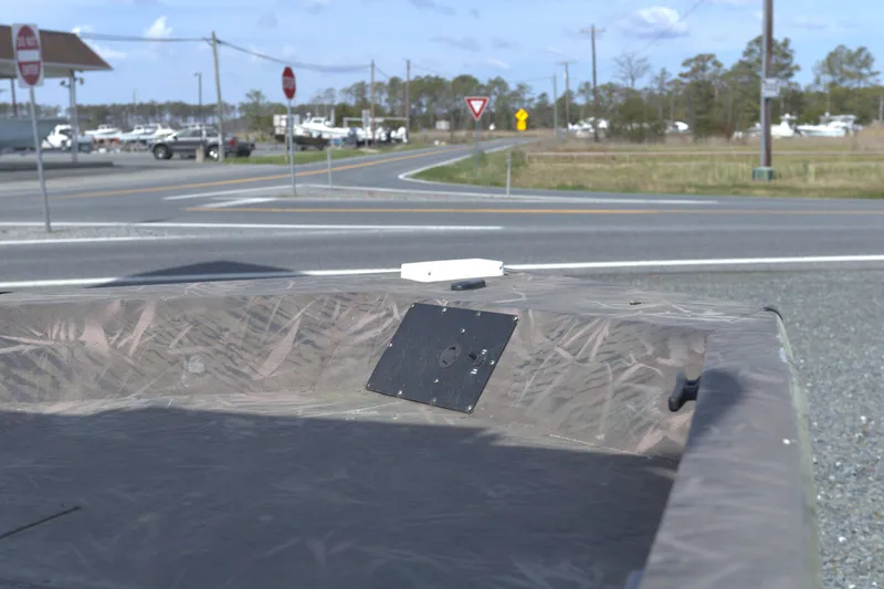 Slide: The Image of 2020 G3 Bay 20 DLX Camo boat parked near a road intersection. - 15