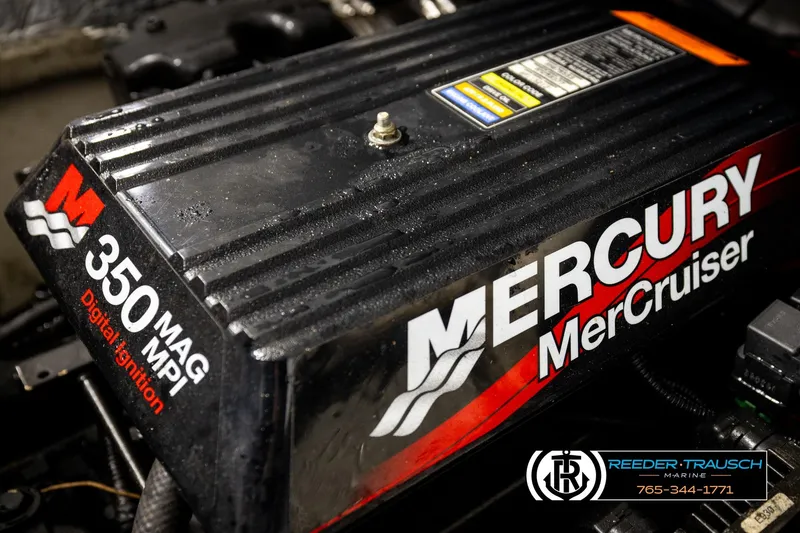 Slide: The Image of Mercury MerCruiser 350 MAG MPI engine in a 2001 Crownline 225 BR boat. - 22