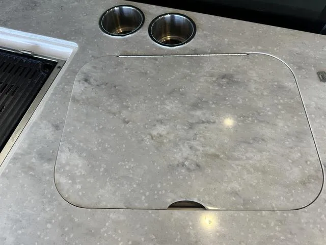 Slide: The Image of Regal 38 Grande Coupe 2021 kitchen countertop with integrated sink. - 27