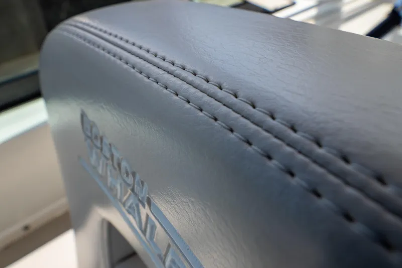 Slide: The Image of Close-up of 2019 Boston Whaler 270 Vantage seat stitching detail. - 68