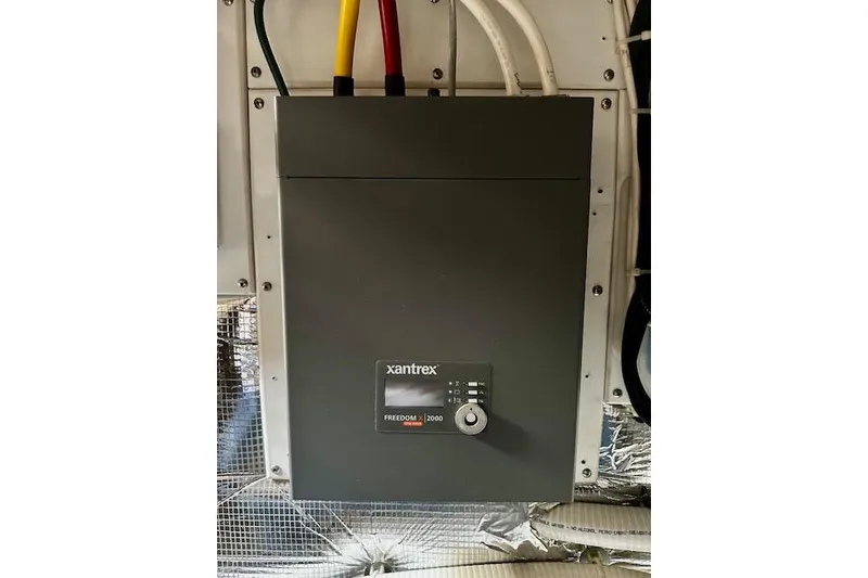 Slide: The Image of Xantrex Freedom 2000 inverter installed on a 2006 Nordic Tug 37 boat. - 40