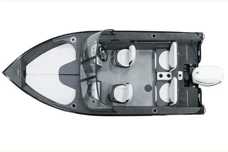 Slide: The Image of Manufacturer Provided Image: 2015 Starweld 1600 DC Ski boat, top view, featuring seating and outboard motor. - 12