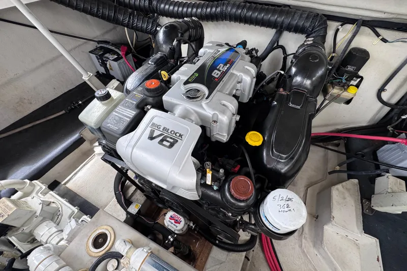 Slide: The Image of Engine compartment of a 2013 Cobalt 296 with a Big Block V8 engine. - 36