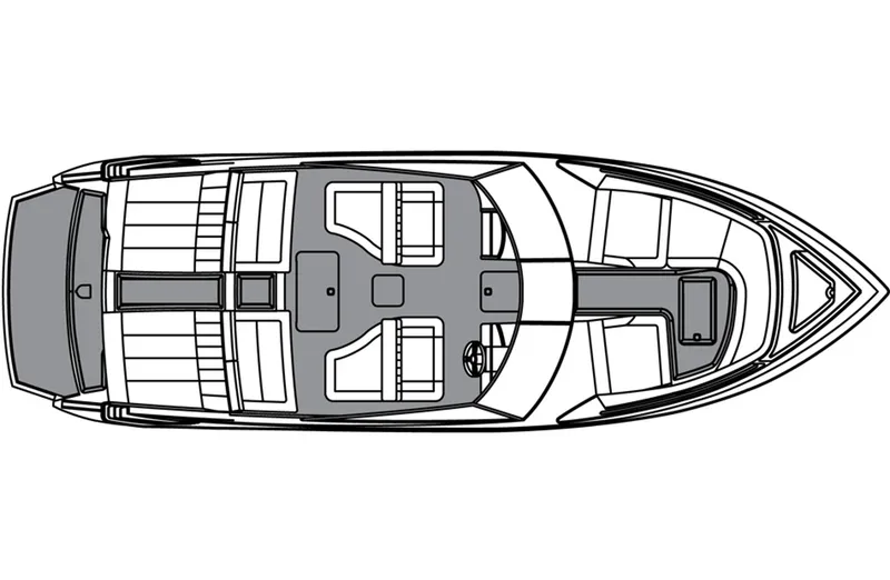 Slide: The Image of Manufacturer Provided Image: Top view of 2013 Cobalt 296 boat layout. - 43